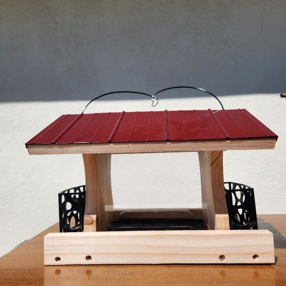 NEW Heavy Duty Bird Feeder Wood Birdhouse Garden Decor Bird House Hand Crafted H - Picture 8 of 13